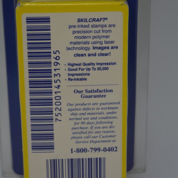 Skilcraft File Master Office Stamp Kit Pre Inked Confidential Duplicate Original - Picture 5 of 8